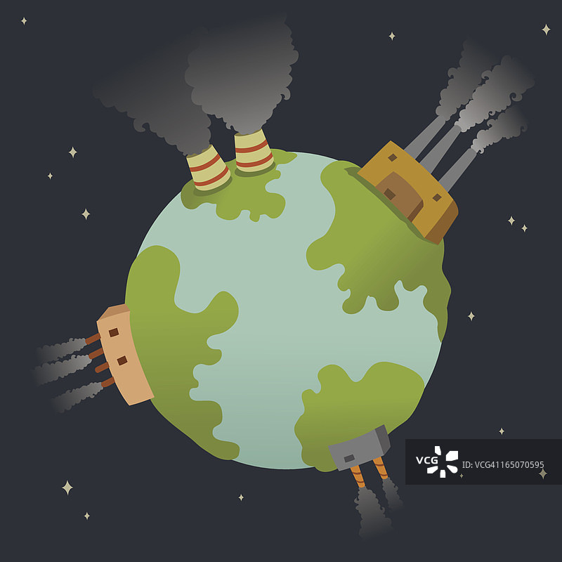 被污染的星球图片素材