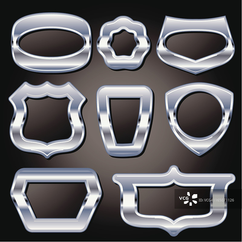 酷炫铬合金形状图片素材