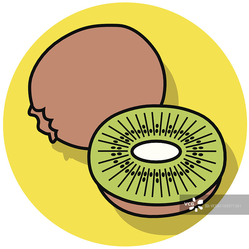 猕猴桃水果图标图片素材