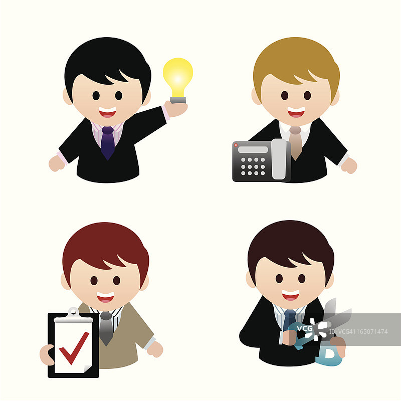 商务男士图标合集02图片素材