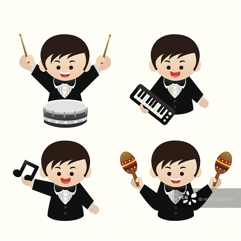 管弦乐队图标集图片素材