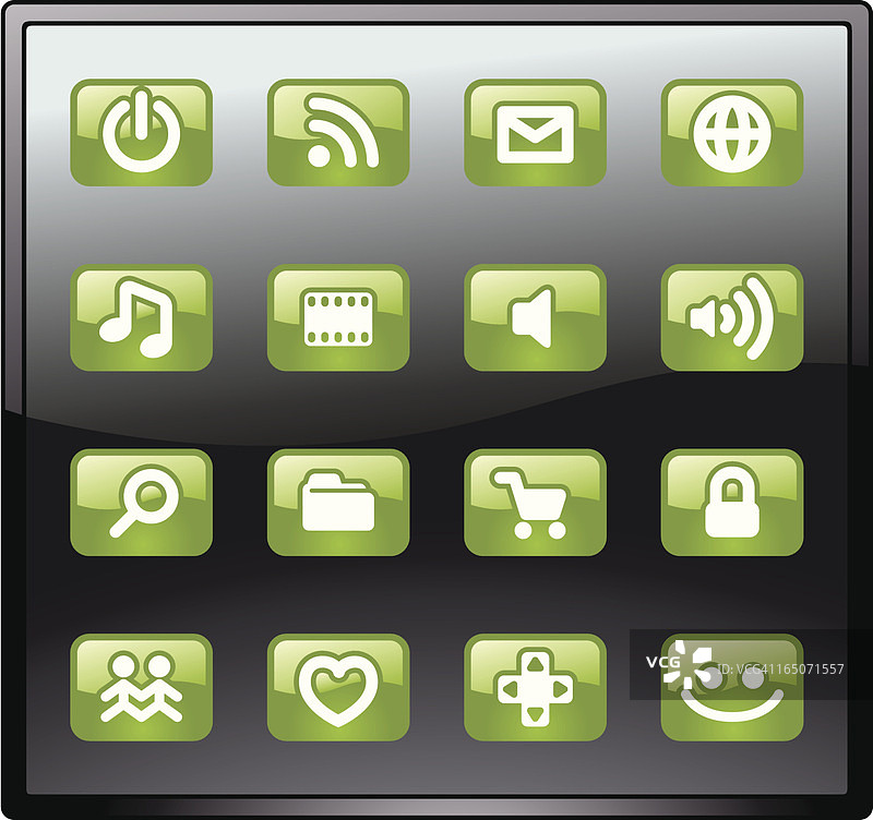 玻璃质感网络图标矢量素材图片素材