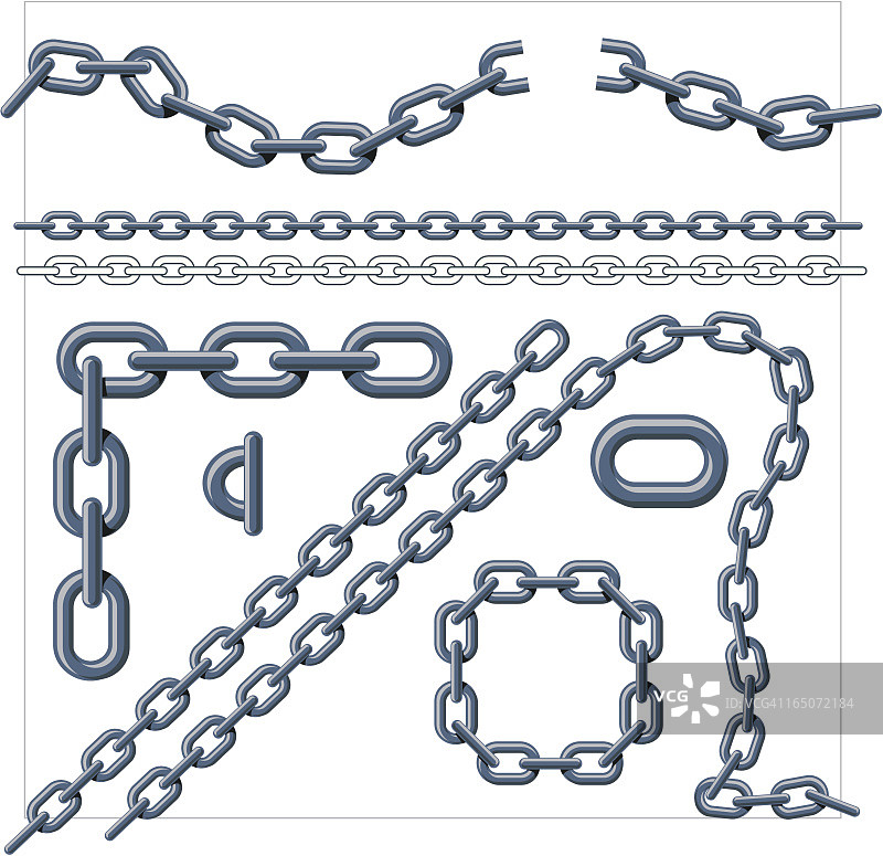 灰色链条图片素材