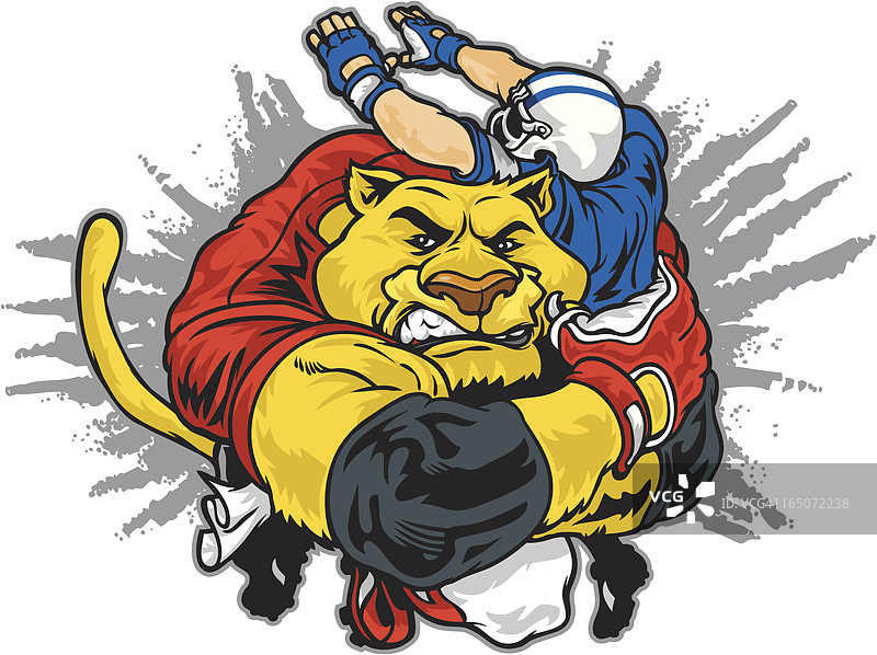 美洲狮擒抱图片素材