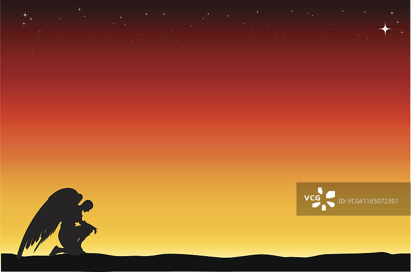 天使日落图片素材