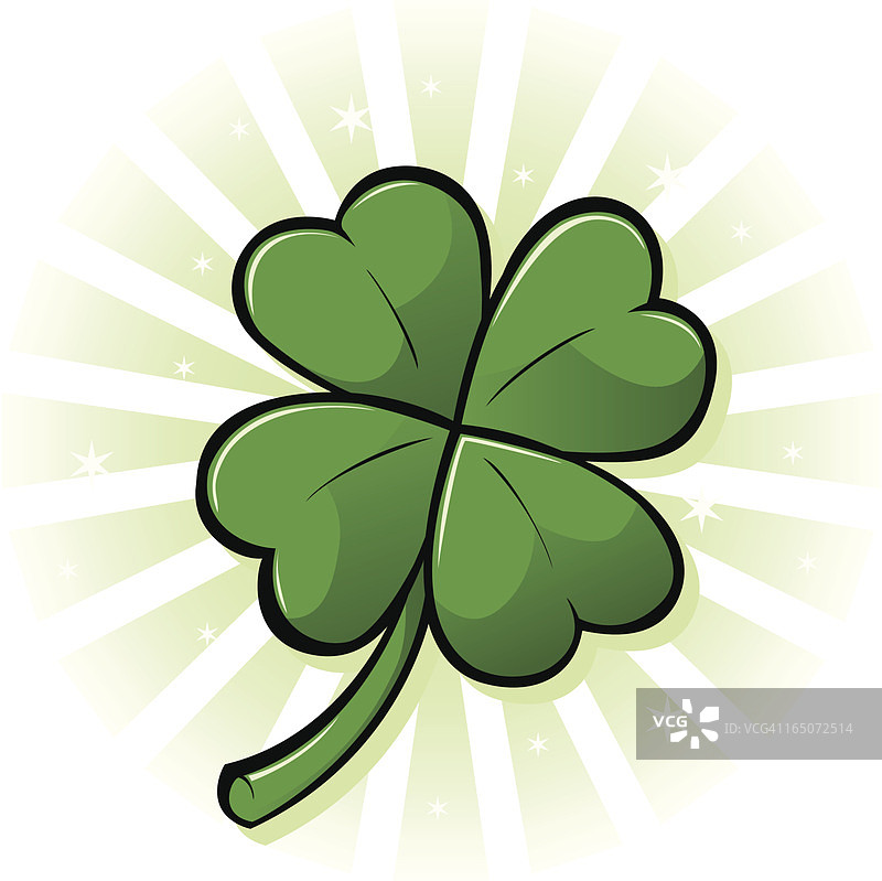 发光的四叶草图案图片素材