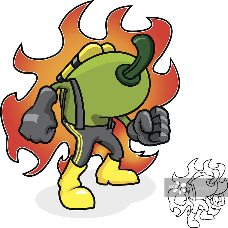 墨西哥辣椒消防员图片素材