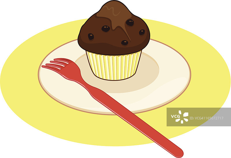 双重巧克力曲奇松饼图片素材