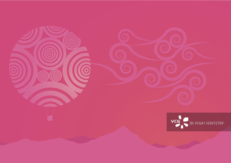 热气球飞行图片素材