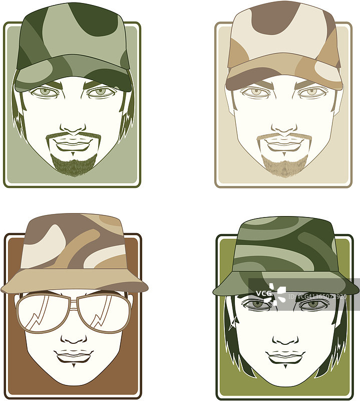 迷彩伪装帽图片素材