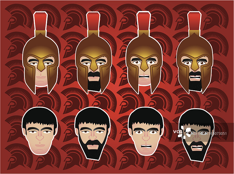 斯巴达士兵的头像图片素材