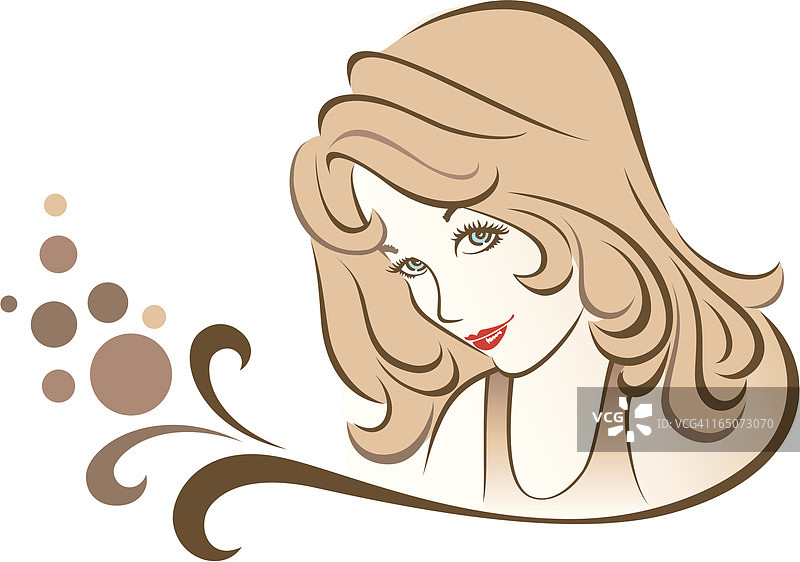 女子头像轮廓图片素材