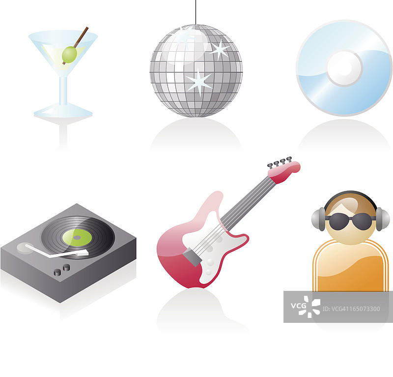 闪亮的夜生活图标图片素材