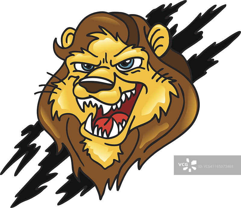 有划痕的狮子图片素材