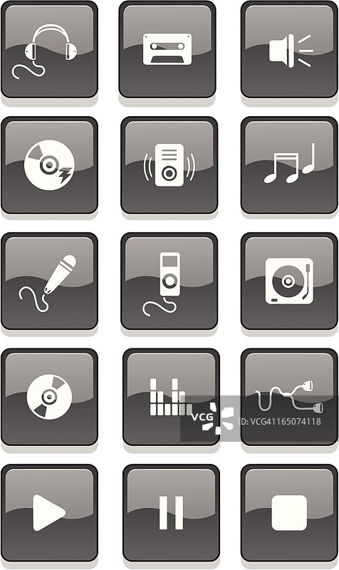 音乐按钮图片素材