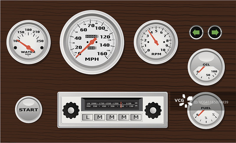 向量经典仪表板图片素材
