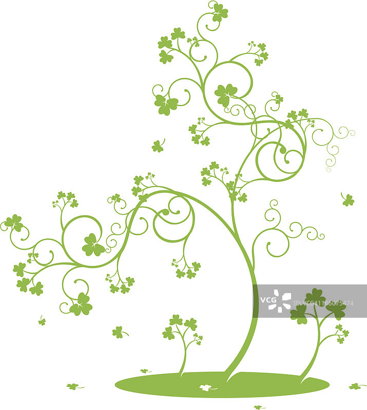 圣帕特里克节幸运藤蔓图片素材