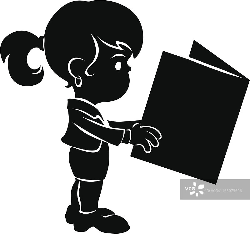 女孩剪影图片素材