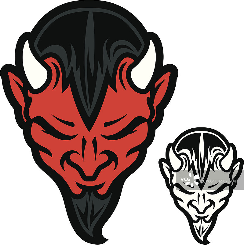红色恶魔头像 II图片素材
