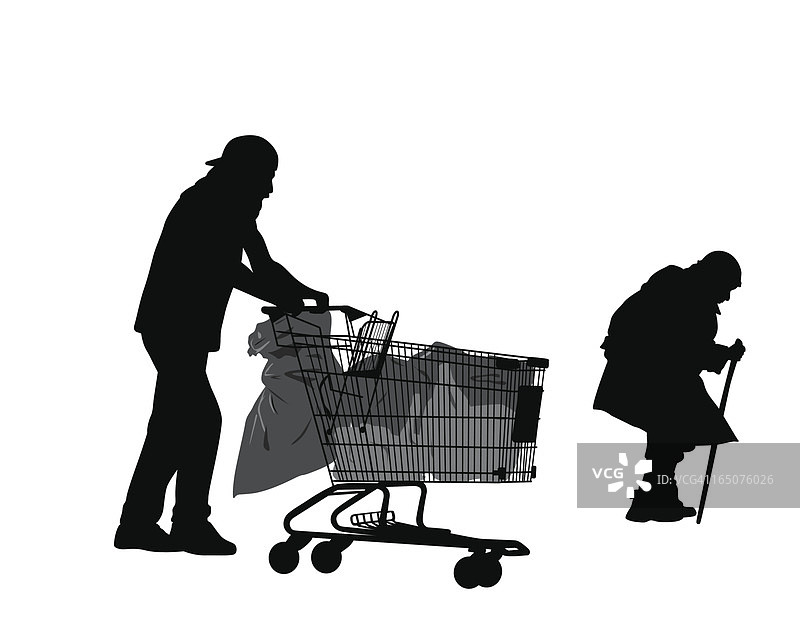 流浪者矢量轮廓图片素材