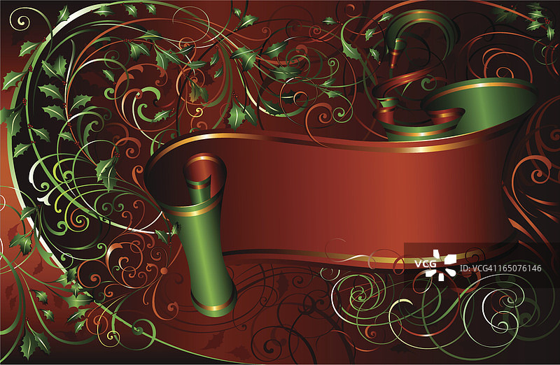 圣诞节卷轴图片素材