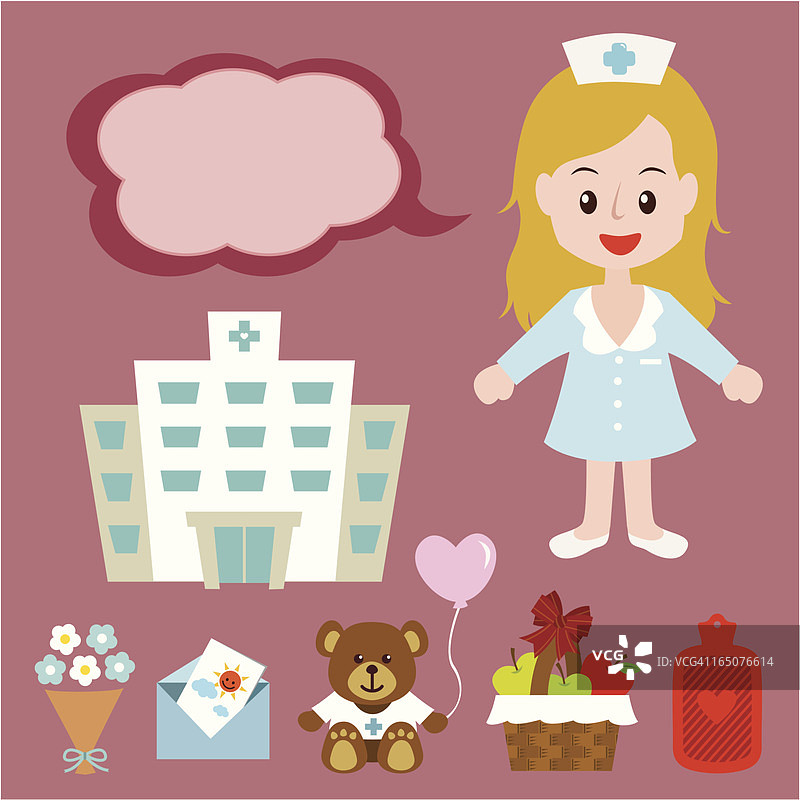 金发护士图片素材