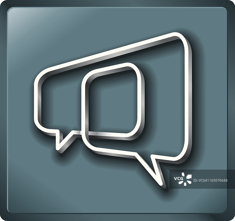 3D连续线条图标 - 通讯图片素材