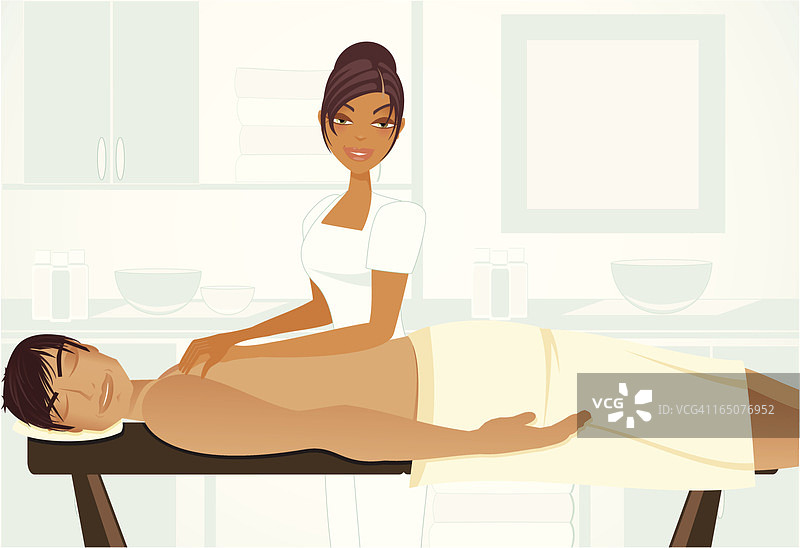 SPA系列男士按摩图片素材