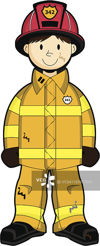 消防员人物黄色制服图片素材