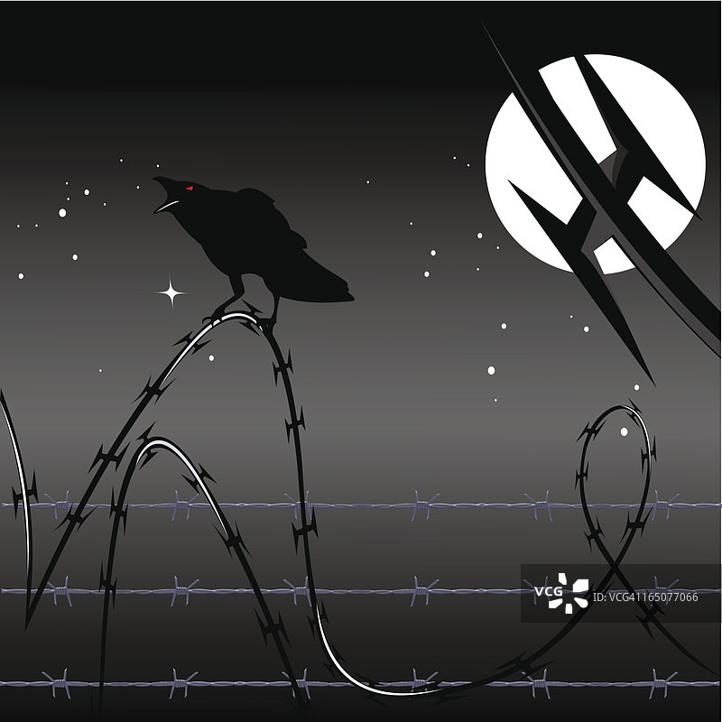 尖叫的乌鸦图片素材