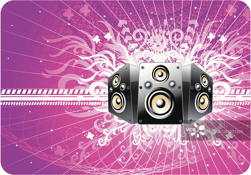 复古设计的扬声器图片素材