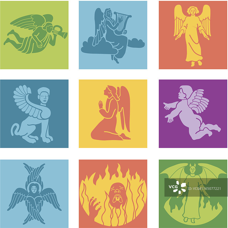 天使与恶魔图片素材