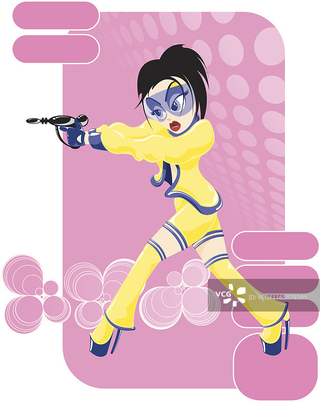 未来时尚太空女孩图片素材