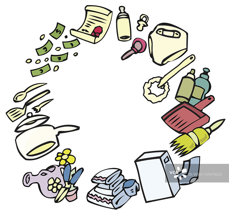 家务清洁圈图片素材