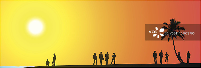 在海滩上图片素材