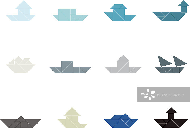 七巧板船模型 | 001图片素材