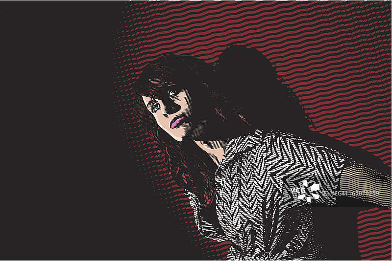 夜总会中的雕刻风格女人图片素材