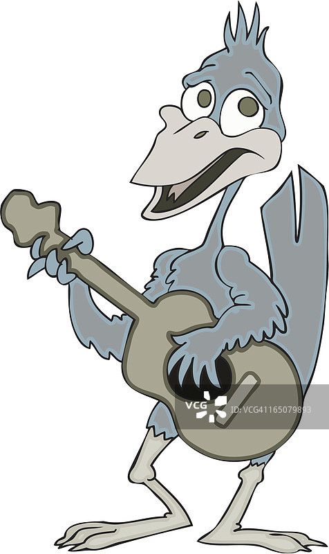 鸟和吉他图片素材