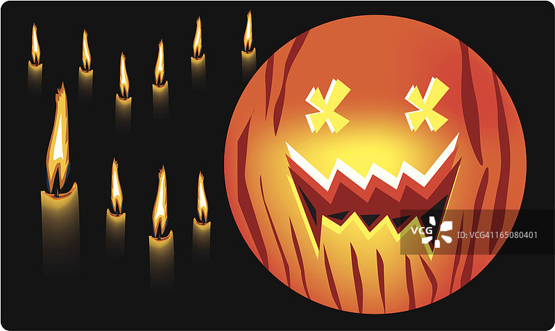 蜡烛和南瓜图片素材