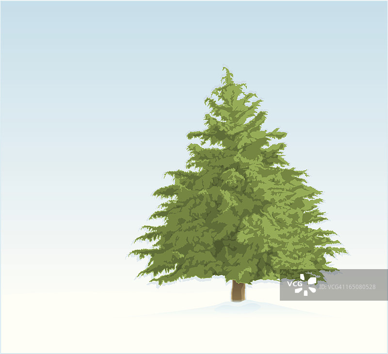 雪中的树图片素材