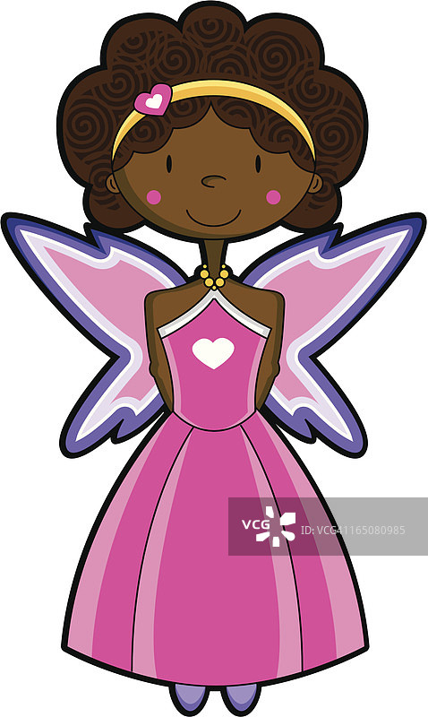 戴着皇冠的可爱仙女公主角色图片素材