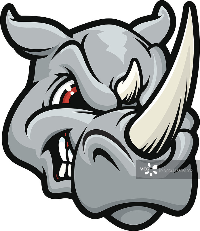 犀牛头部特写图片素材