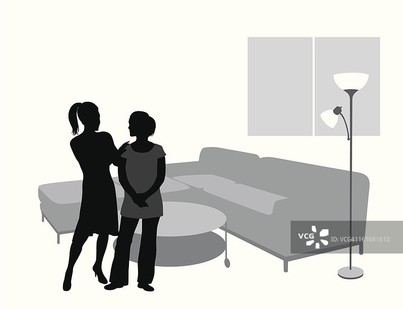 情感支持矢量剪影图片素材