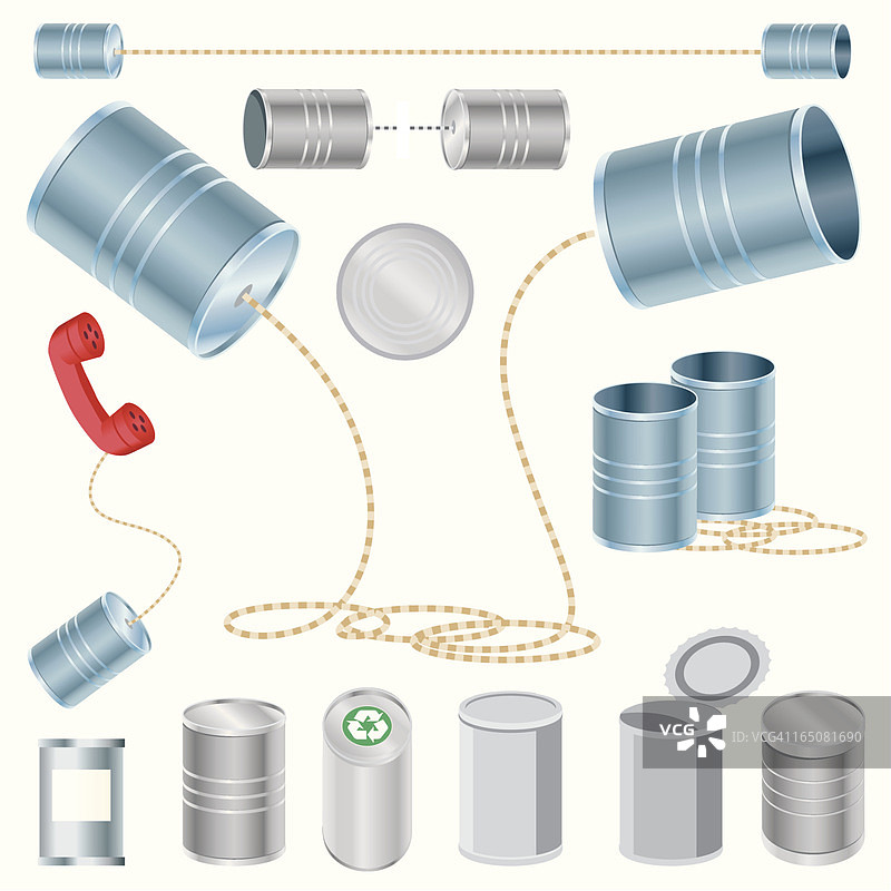 罐头和电话图片素材