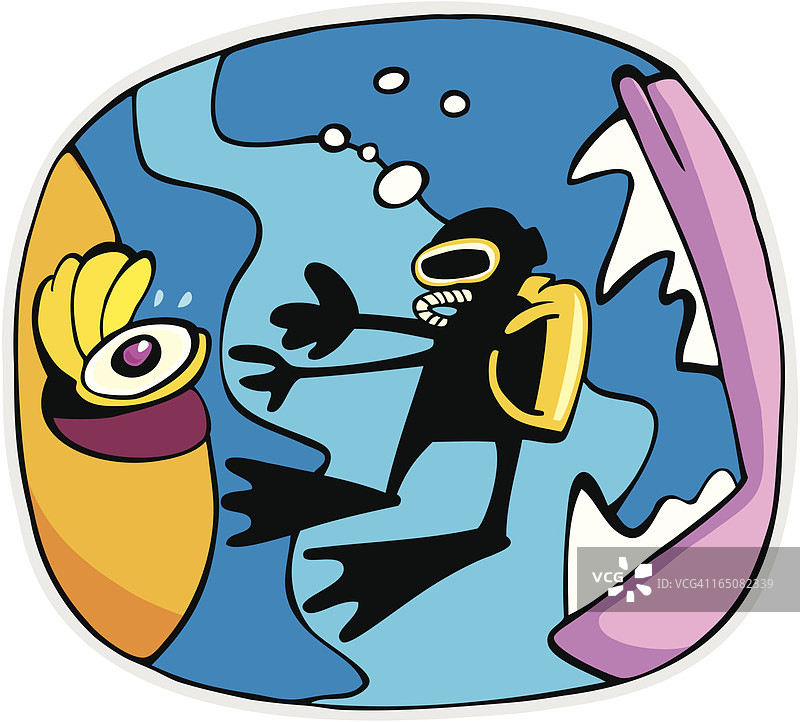 深海潜水员的惊喜图片素材