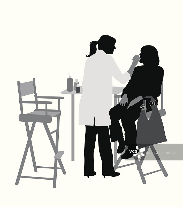 化妆师矢量轮廓图片素材