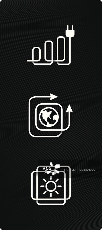 能源连续线条图标图片素材