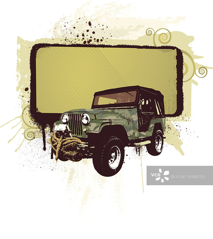 带banner的全地形迷彩图片素材