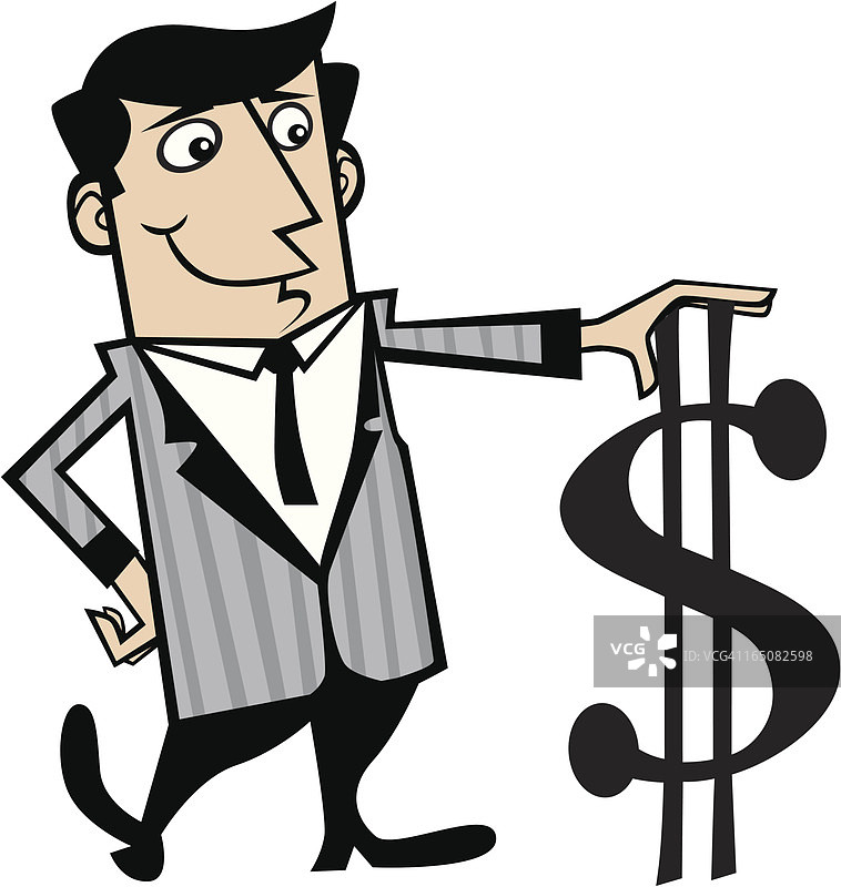 拿着钱的男子图片素材