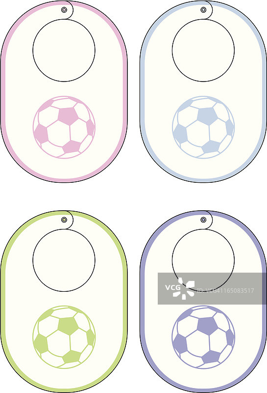 带有足球图案的婴儿围兜图片素材